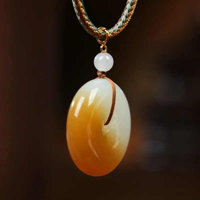 CUIYOUSHIJIA Hetian Jade Pendants Sugar Jade Unisex-5