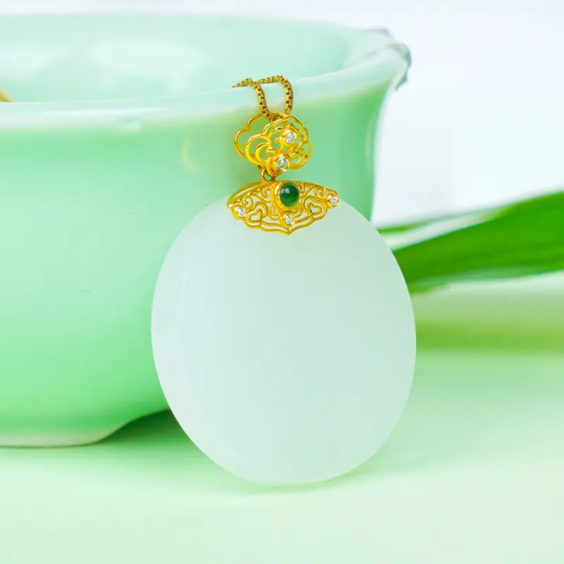 CUIYOUSHIJIA Hetian Jade Pendants White Jade Women's-3