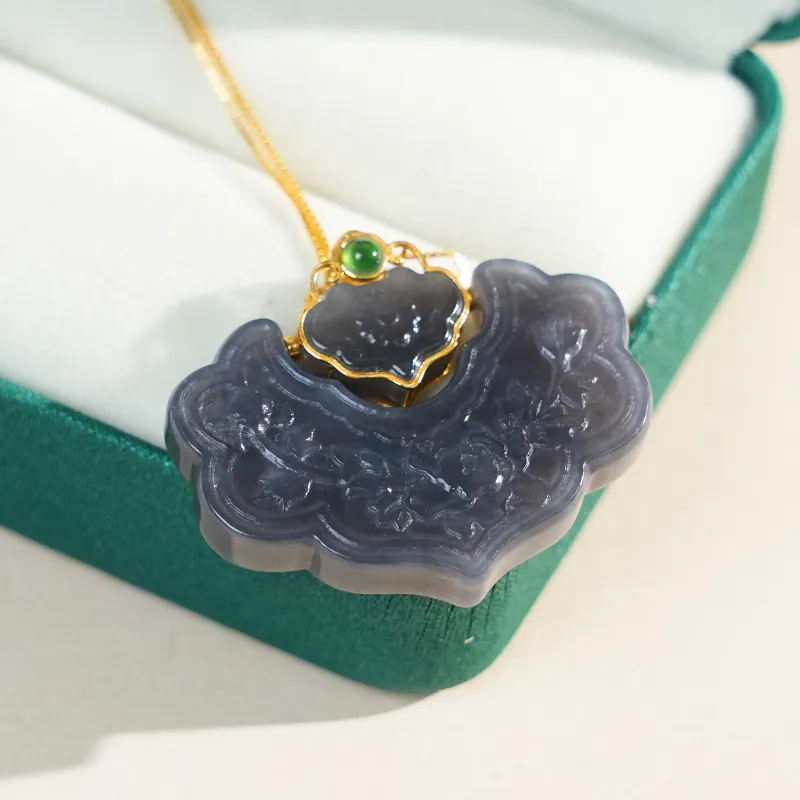 CUIYOUSHIJIA Hetian Jade Smoky Purple Women's-2