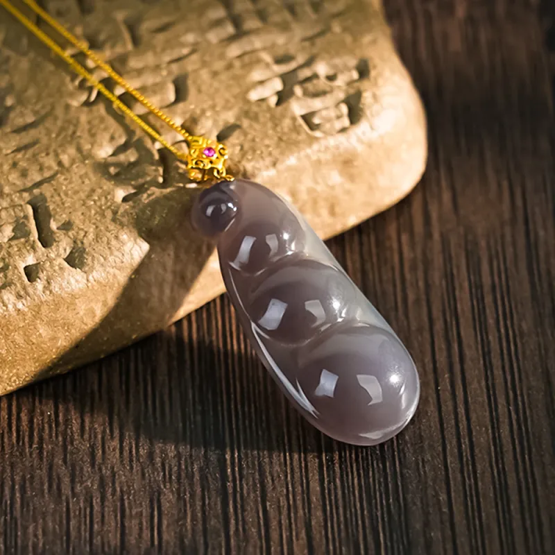 CUIYOUSHIJIA Hetian Jade Pendants Smoky Purple Unisex-4