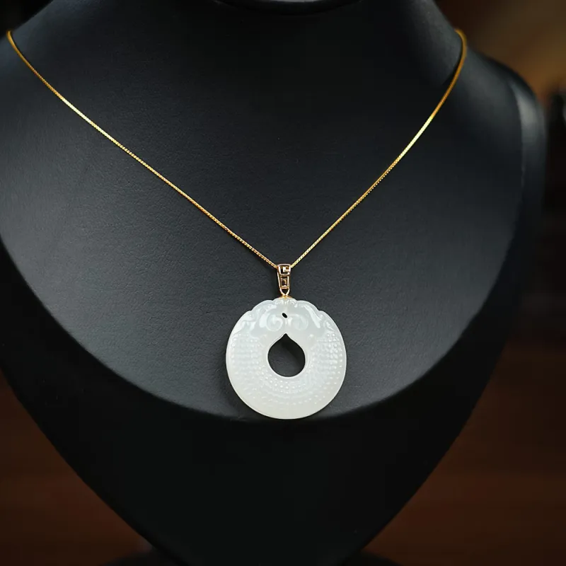 CUIYOUSHIJIA Hetian Jade Pendants White Jade Unisex-6