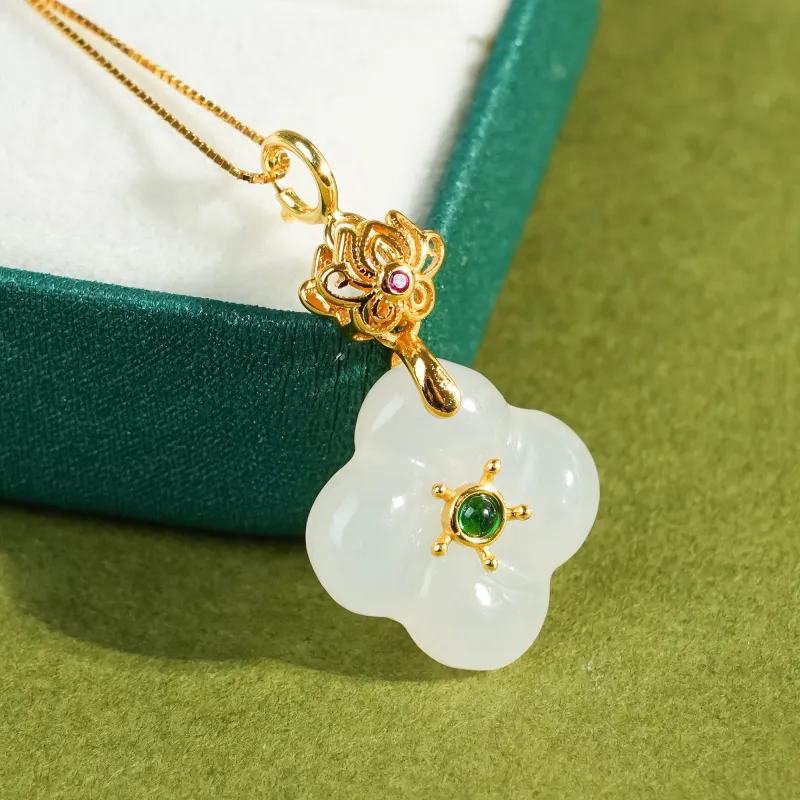 CUIYOUSHIJIA Hetian Jade Pendants White Jade Women's-5