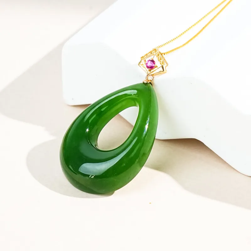 CUIYOUSHIJIA Hetian Jade Pendants Jasper Women's-3