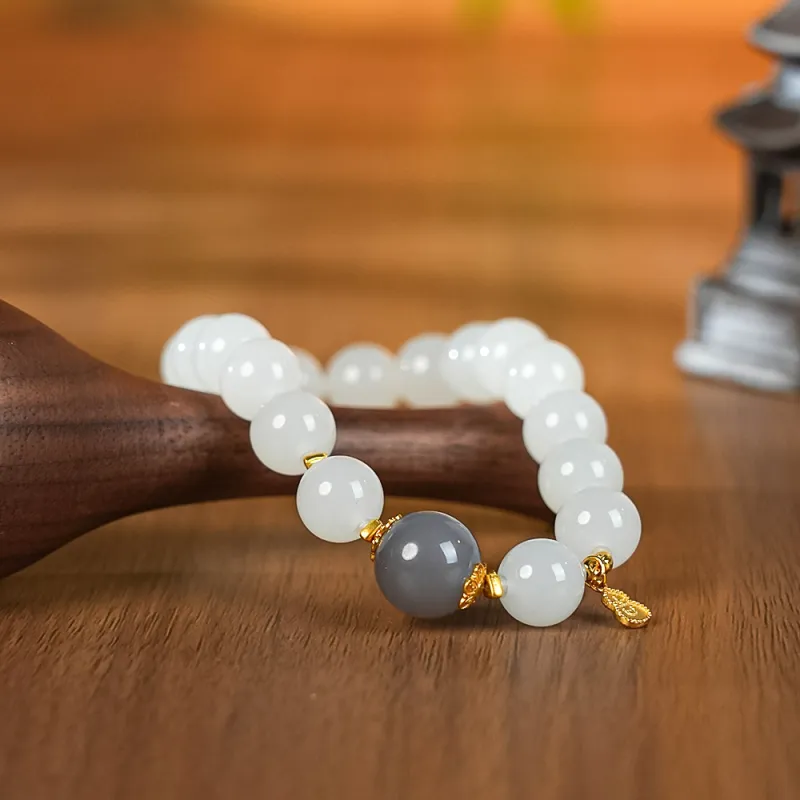 CUIYOUSHIJIA Hetian Jade Bracelets White Jade Women's-4