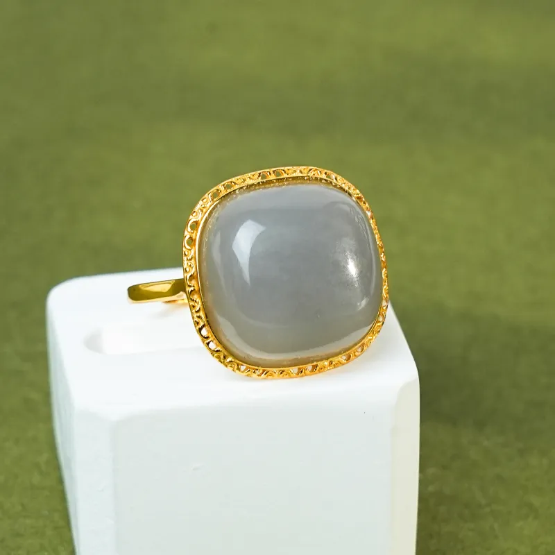 CUIYOUSHIJIA Hetian Jade Rings Smoky Purple Women's-6