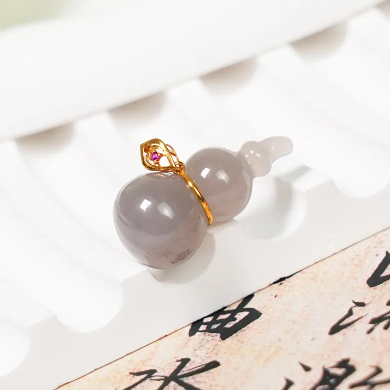 CUIYOUSHIJIA Hetian Jade Pendants Smoky Purple Women's-2