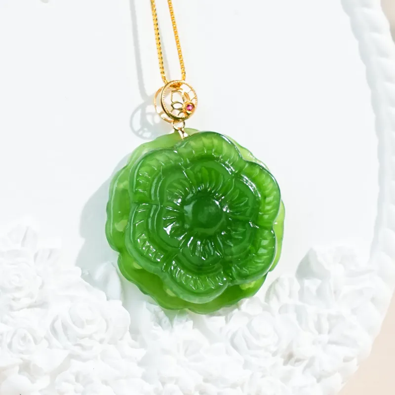 CUIYOUSHIJIA Hetian Jade Pendants Jasper Women's-1
