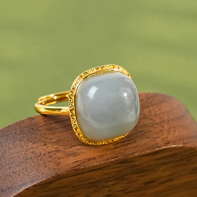 CUIYOUSHIJIA Hetian Jade Rings Smoky Purple Women's-5