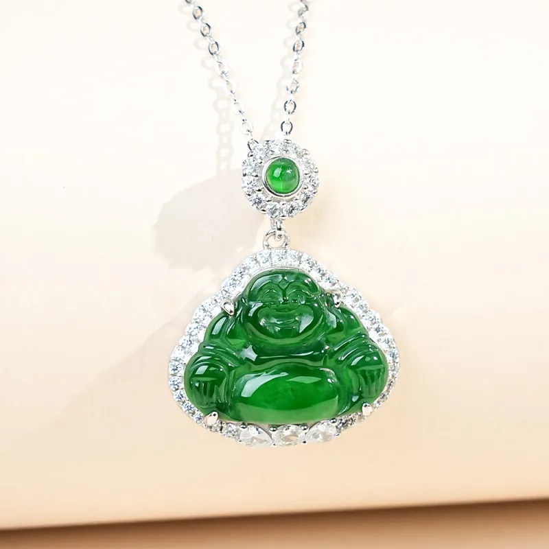CUIYOUSHIJIA Ice Glutinous Jadeite Pendants Unisex-1