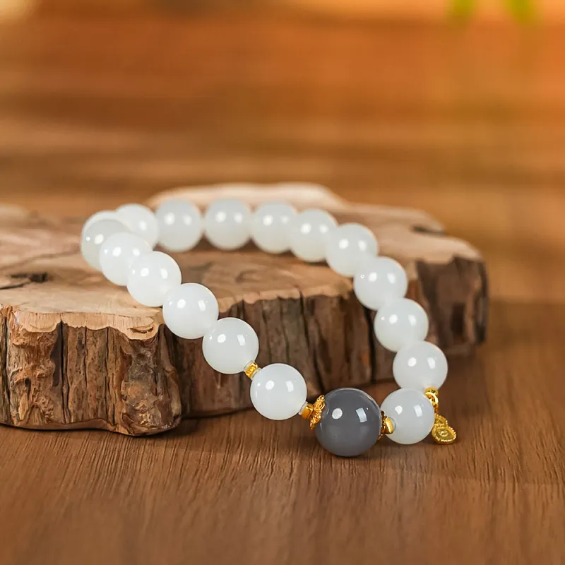 CUIYOUSHIJIA Hetian Jade Bracelets White Jade Women's-3