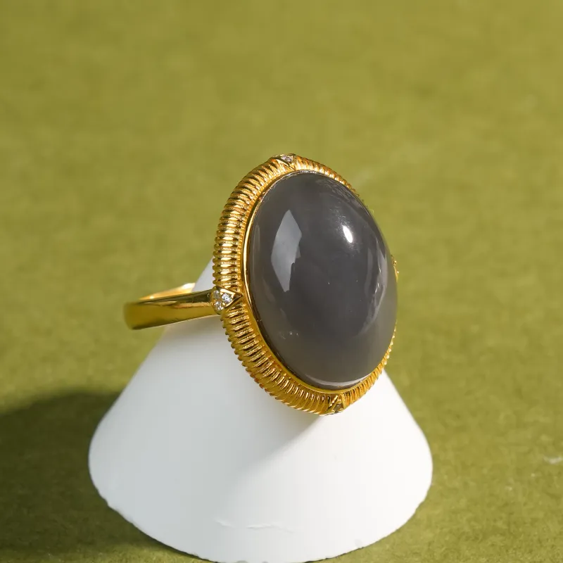 CUIYOUSHIJIA Hetian Jade Rings Smoky Purple Women's-2