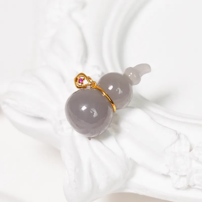CUIYOUSHIJIA Hetian Jade Pendants Smoky Purple Women's-4