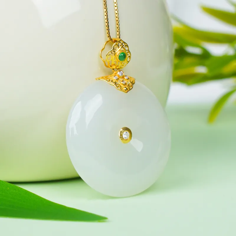CUIYOUSHIJIA Hetian Jade Pendants White Jade Women's-5