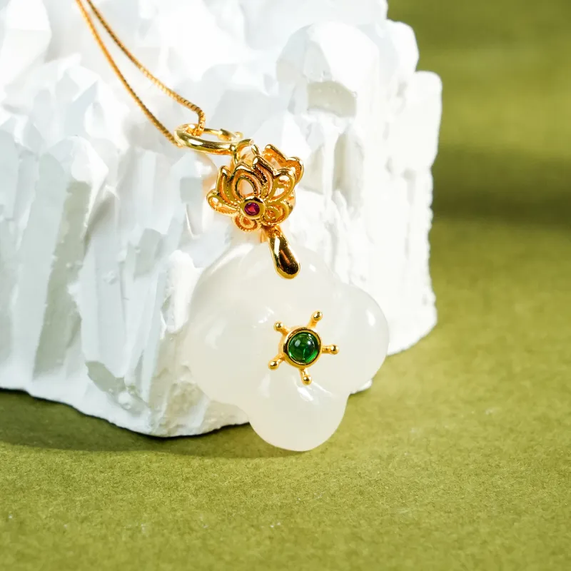 CUIYOUSHIJIA Hetian Jade Pendants White Jade Women's-4