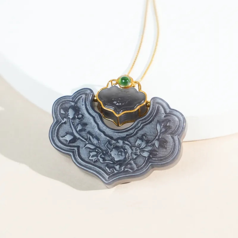 CUIYOUSHIJIA Hetian Jade Smoky Purple Women's-5