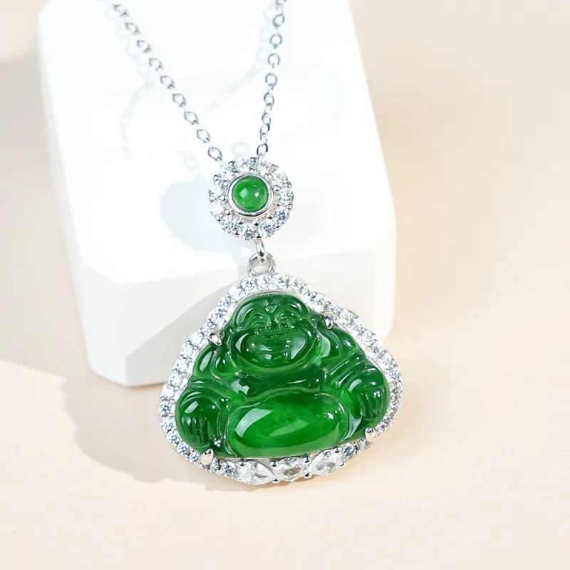 CUIYOUSHIJIA Ice Glutinous Jadeite Pendants Unisex-4