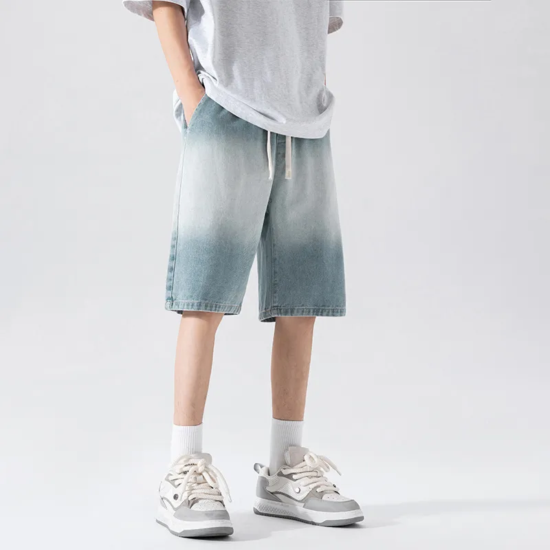 NOTFORMAD Denim Shorts Unisex Light Blue-2