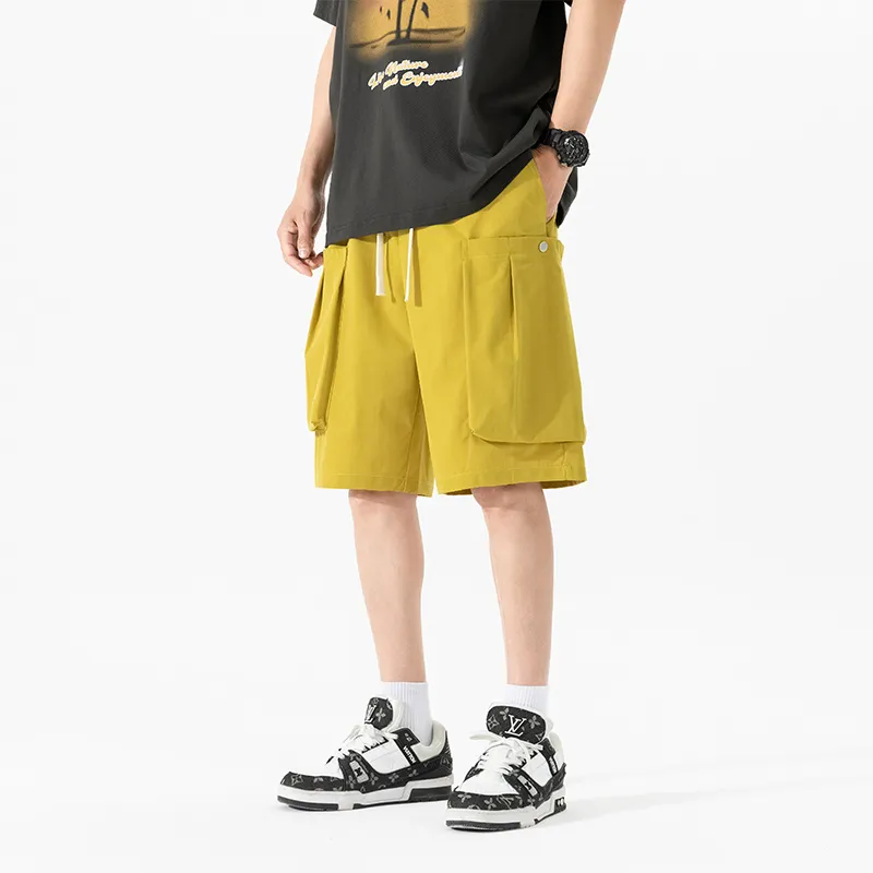 NOTFORMAD Cargo Shorts Unisex Apricot-18