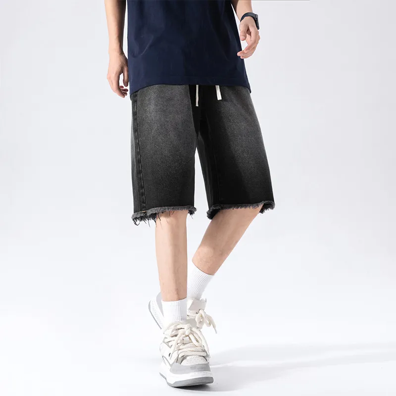 NOTFORMAD Denim Shorts Unisex Gray-4