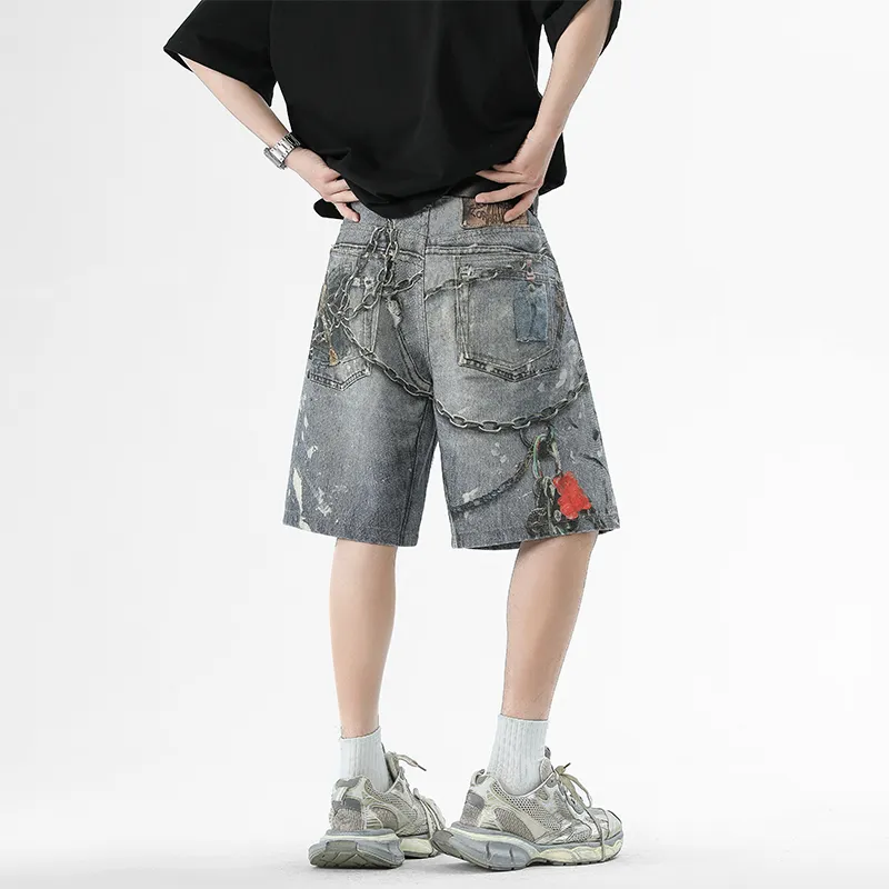 NOTFORMAD Denim Shorts Unisex Vintage Blue-5