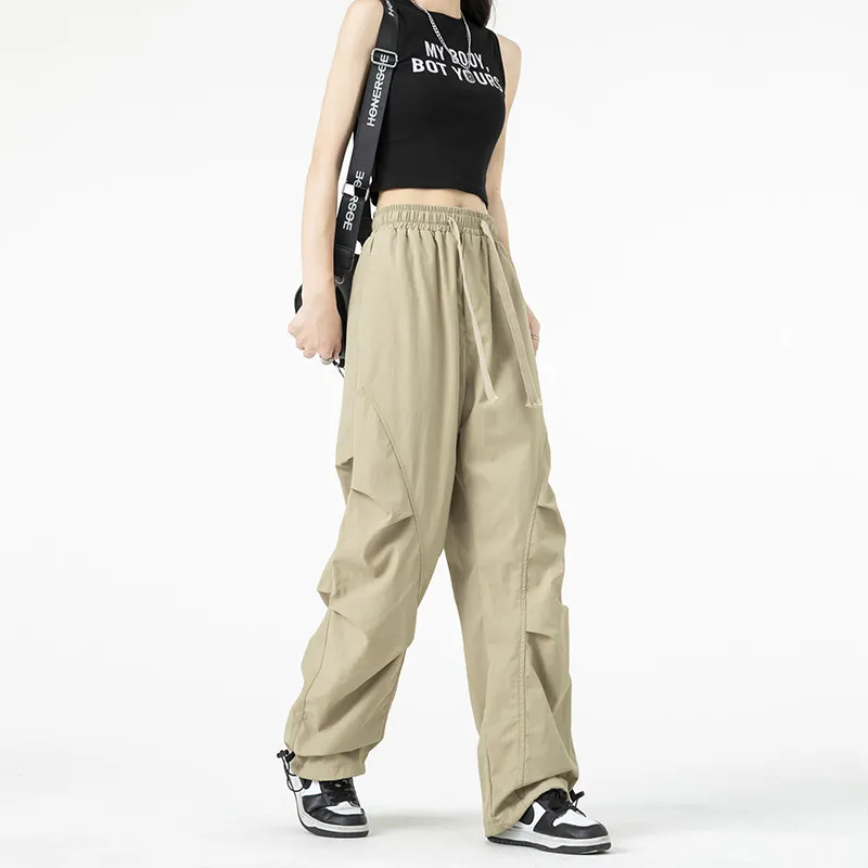 NOTFORMAD Casual Pants Unisex Khaki-5