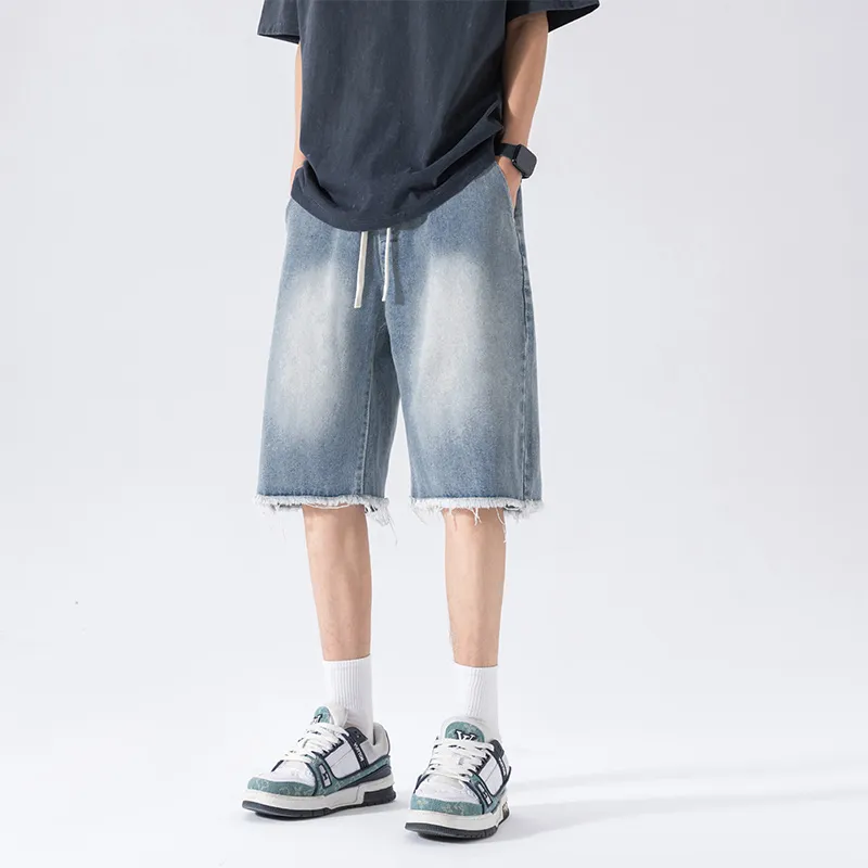 NOTFORMAD Denim Shorts Unisex Gray-27