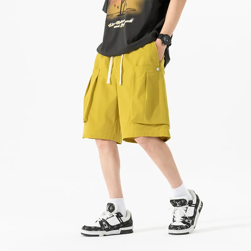 NOTFORMAD Cargo Shorts Unisex Apricot-16