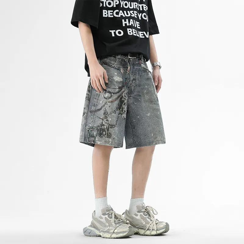NOTFORMAD Denim Shorts Unisex Vintage Blue-6