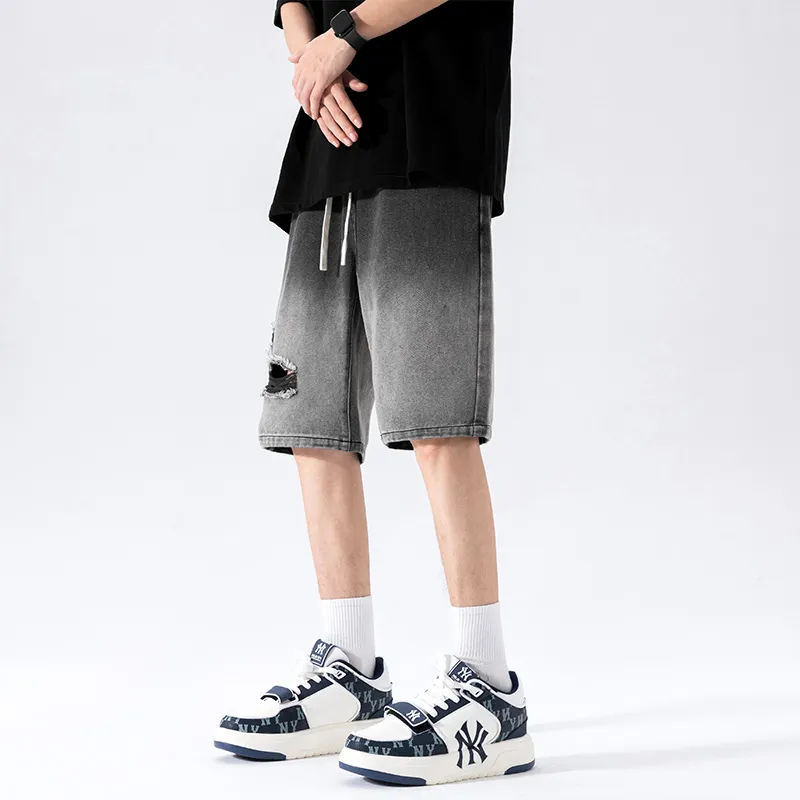 NOTFORMAD Denim Shorts Unisex Black-3