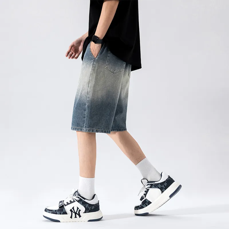 NOTFORMAD Denim Shorts Unisex Light Blue-17