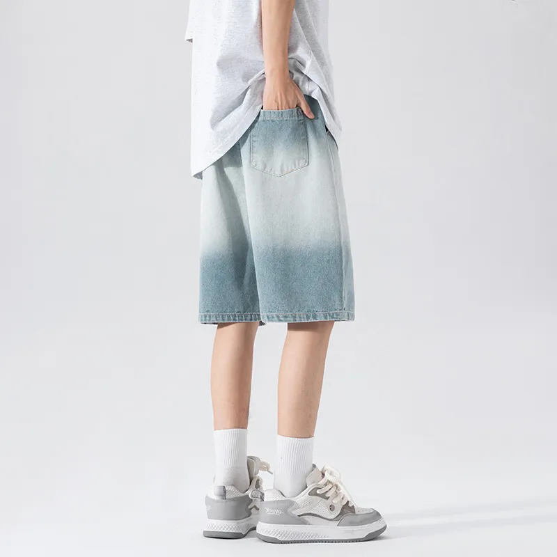 NOTFORMAD Denim Shorts Unisex Light Blue-3