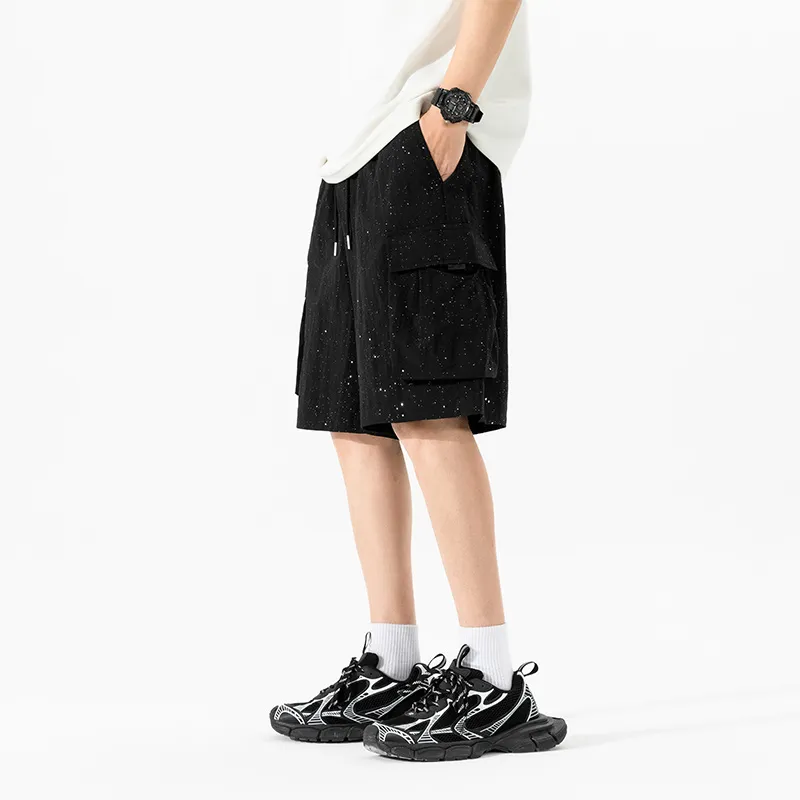 NOTFORMAD Cargo Shorts Unisex Black-6