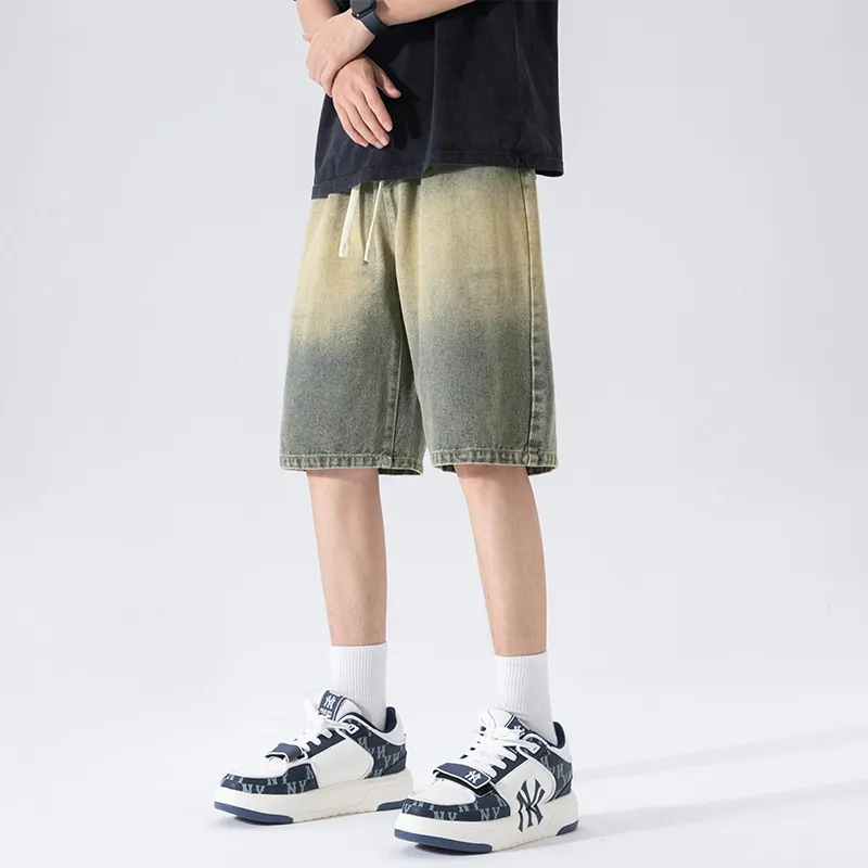 NOTFORMAD Denim Shorts Unisex Light Blue-27