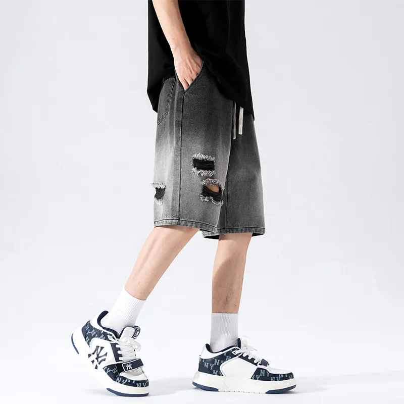 NOTFORMAD Denim Shorts Unisex Black-6
