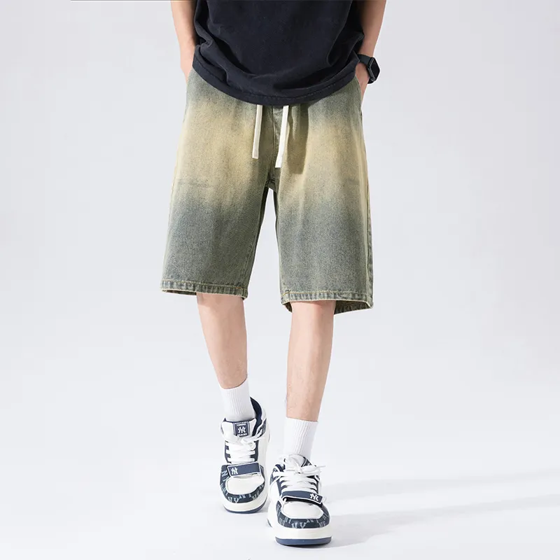 NOTFORMAD Denim Shorts Unisex Light Blue-25