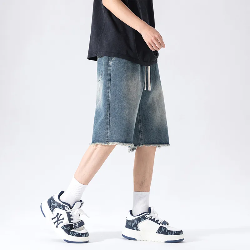 NOTFORMAD Denim Shorts Unisex Gray-19