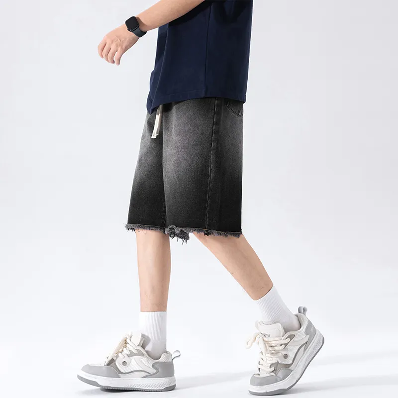 NOTFORMAD Denim Shorts Unisex Gray-3