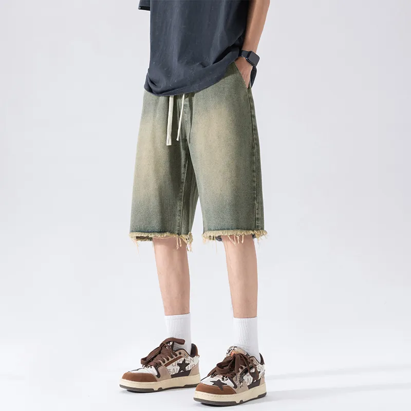 NOTFORMAD Denim Shorts Unisex Gray-12