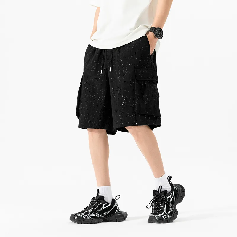 NOTFORMAD Cargo Shorts Unisex Black-2