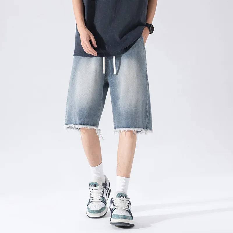 NOTFORMAD Denim Shorts Unisex Gray-23