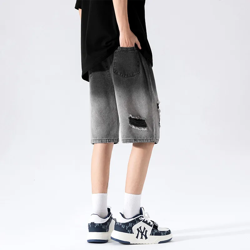 NOTFORMAD Denim Shorts Unisex Black-5