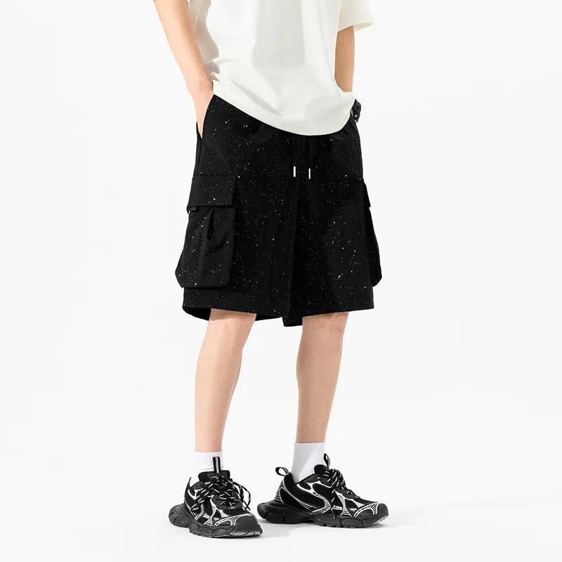 NOTFORMAD Cargo Shorts Unisex Black-5