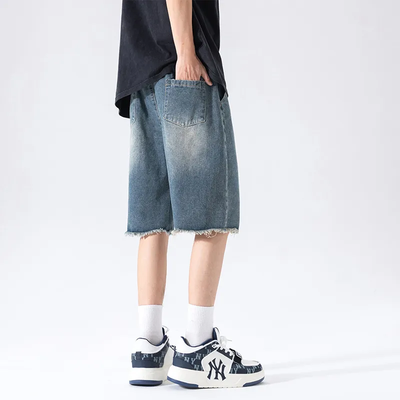 NOTFORMAD Denim Shorts Unisex Gray-18