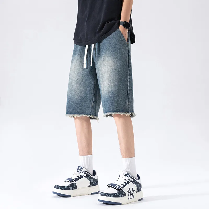NOTFORMAD Denim Shorts Unisex Gray-17