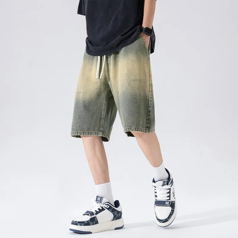 NOTFORMAD Denim Shorts Unisex Light Blue-24