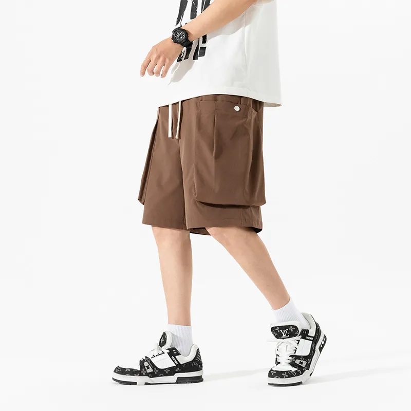 NOTFORMAD Cargo Shorts Unisex Apricot-27