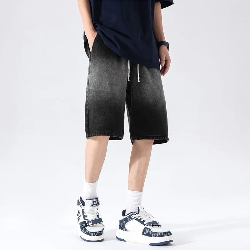NOTFORMAD Denim Shorts Unisex Light Blue-11