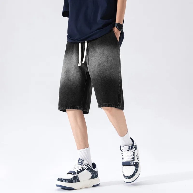 NOTFORMAD Denim Shorts Unisex Light Blue-13
