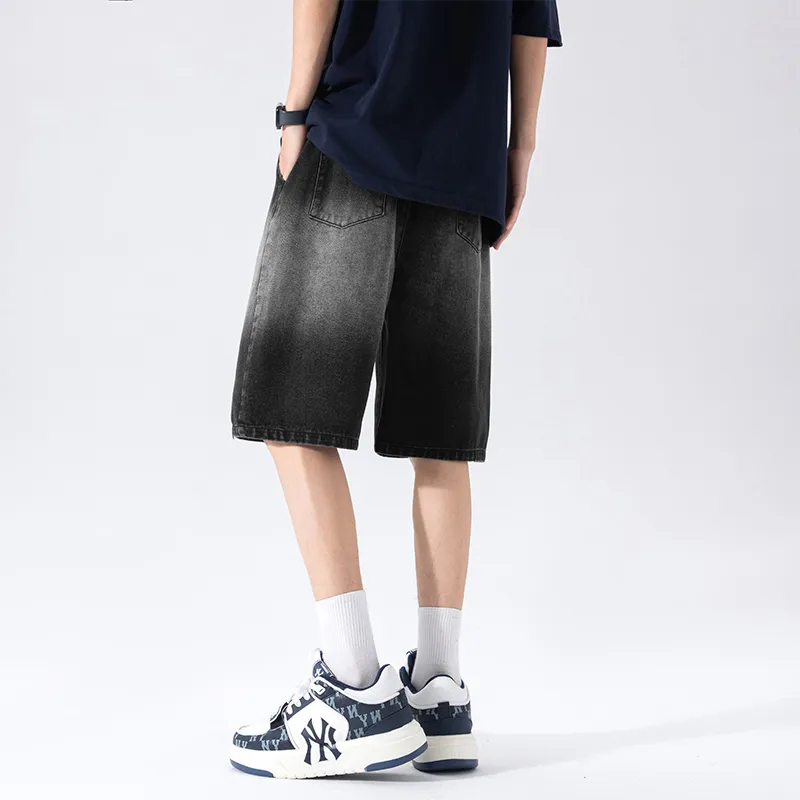 NOTFORMAD Denim Shorts Unisex Light Blue-12
