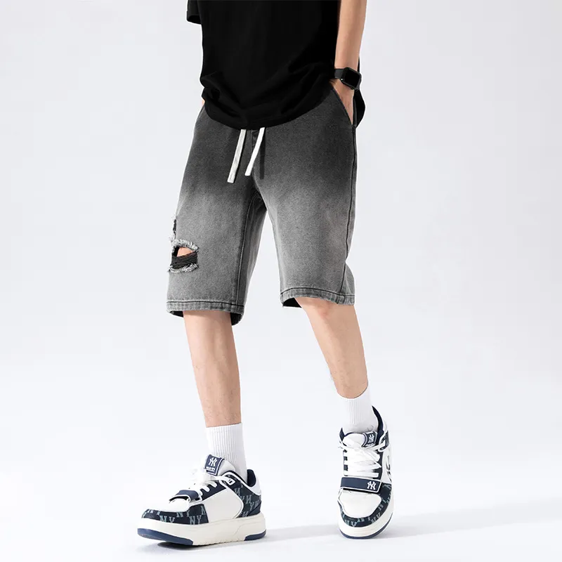 NOTFORMAD Denim Shorts Unisex Black-2